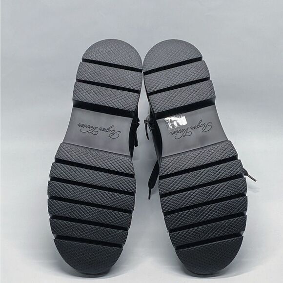 Roger Vivier Walkyviv Calfskin Crystal-Buckle Mid Boots size 41.5 - Picture 14 of 15